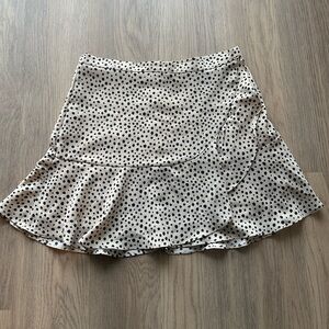 Mi Ami by Francesca’s Beige/tan and Black Flared Skirt- Womens Large